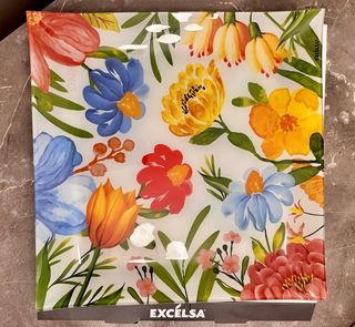 Bandeja Cristal Excelsa Blooming 3 Flores