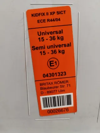 Silla coche Britax Römer KIDFIX II XP.