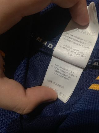 Camiseta Retro Real Madrid Adidas Azul