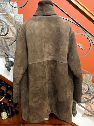 Cappotto Montone Shearling vera Pelle Scamosciata
