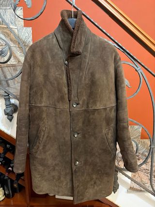 Cappotto Montone Shearling vera Pelle Scamosciata