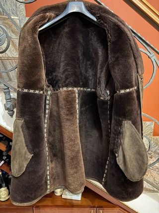 Cappotto Montone Shearling vera Pelle Scamosciata