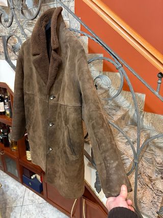 Cappotto Montone Shearling vera Pelle Scamosciata