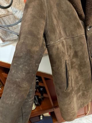 Cappotto Montone Shearling vera Pelle Scamosciata