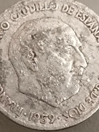 10 Céntimos España 1959 Franco con error