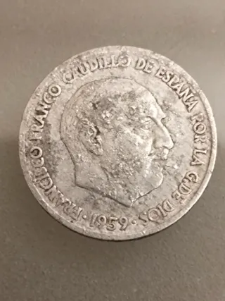 10 Céntimos España 1959 Franco con error