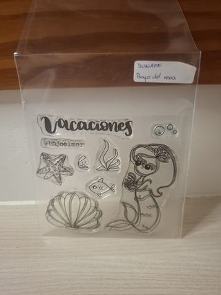 Sellos de goma Vacaciones y sirena