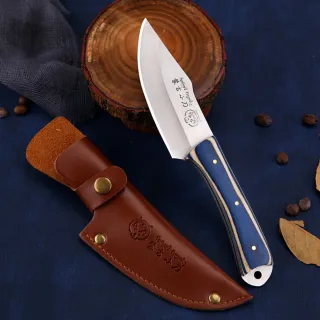 Cuchillo artigianale KHUTGA Mongolia + Fodero PU