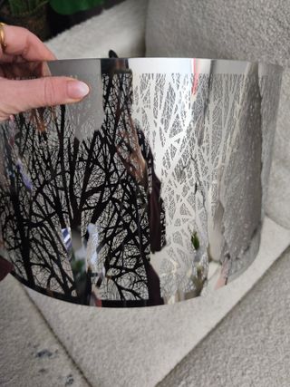 Lámpara de salón o habitación plateada