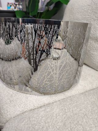 Lámpara de salón o habitación plateada