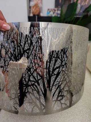 Lámpara de salón o habitación plateada