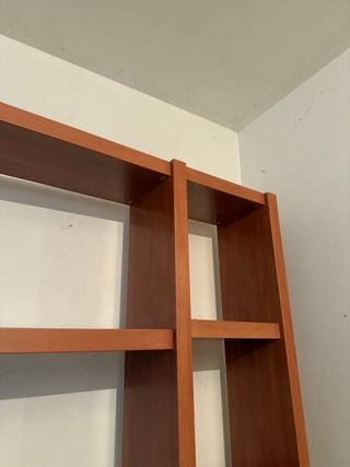 Mueble de salón modular madera y cristal