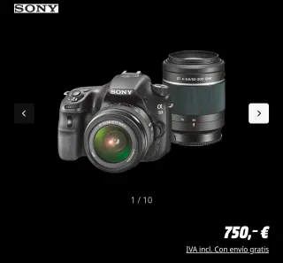 Cámara Sony Alpha stl a58 kit completo