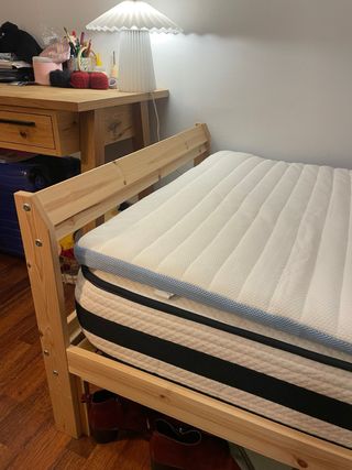 CAMA COMPLETA individual Ikea madera + colchón