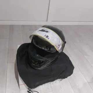 Casco Moto Negro MZI Talla M