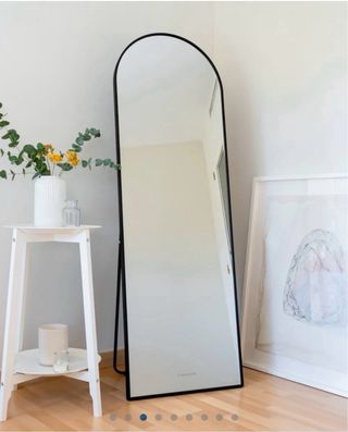 Specchio da terra a figura intera nero