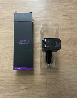 LISEN Cargador Coche Carga Rápida Retráctil 84W