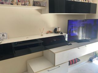 Mueble salón cristal negro