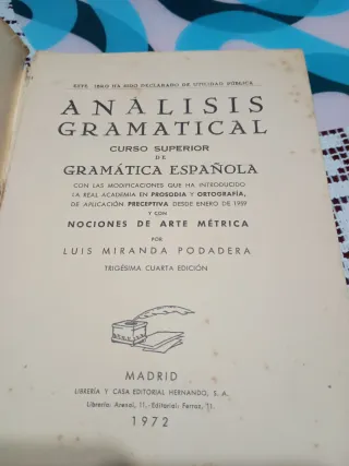 Análisis Gramatical Gramática Española