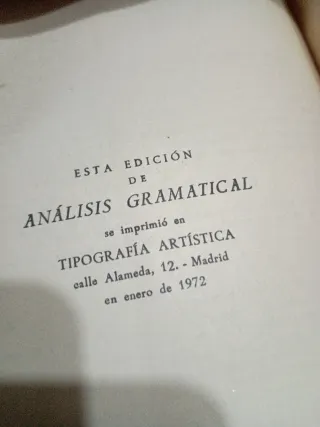Análisis Gramatical Gramática Española