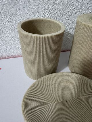 Juego baño accesorios jabonera y vasos ceramica