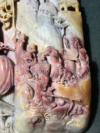 Escultura piedra tallada japonesa años 50