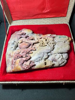 Escultura piedra tallada japonesa años 50