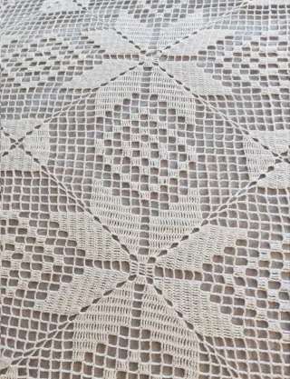 Copriletto uncinetto fatto a mano