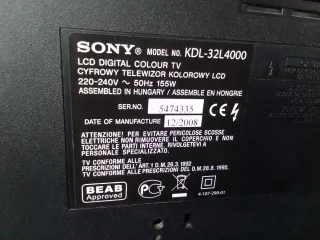 ✅Televisión Sony Bravia 32 pulgadas LCD.