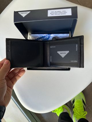 Cartera hombre Privata negra de piel