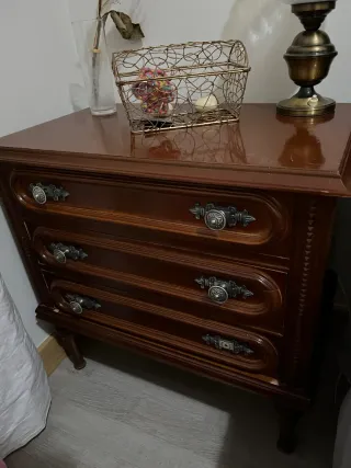 Mesitas de noche vintage madera