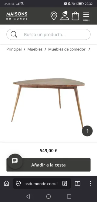 Mesa comedor vintage 6 personas