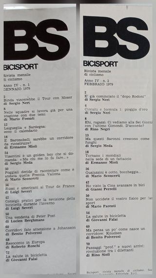 Bici Sport '79 - 9 numeri rivista di ciclismo
