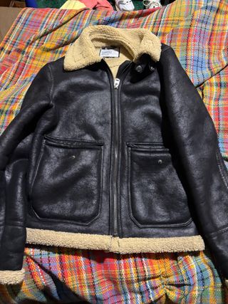 Cazadora Springfield Talla M Negra Borrego