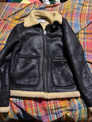 Cazadora Springfield Talla M Negra Borrego