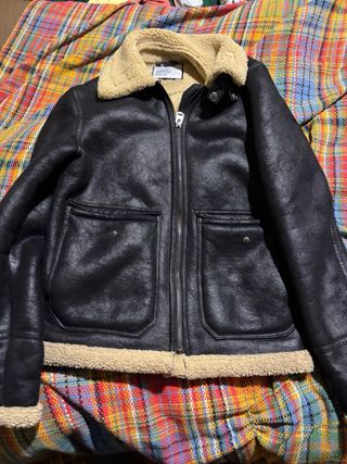 Cazadora Springfield Talla M Negra Borrego