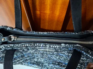 Bolso Fosco Negro y Azul