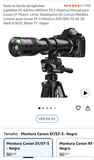 Objetivo para Canon, EF, 420-800mm