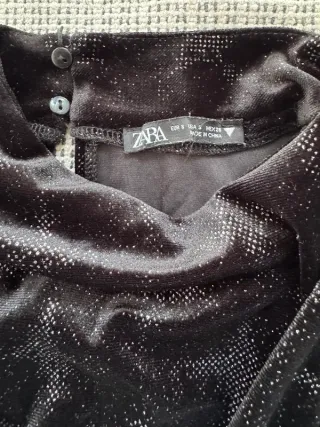 Mini abito velluto Zara nero taglia S