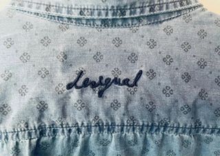 Camisa Desigual Hombre Azul Estampada