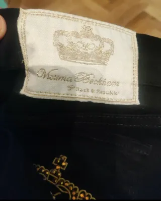 Pantalones Victoria Beckham Negros