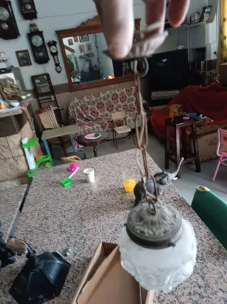 Lampada a sospensione Art Decó in cristallo