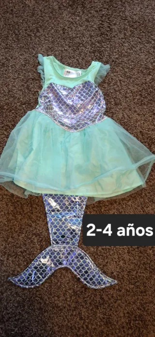 Disfraz sirena 2-4 años