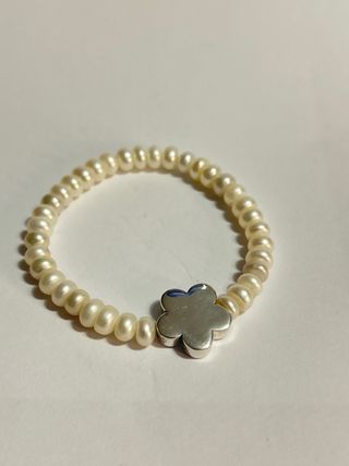 Pulsera Tous Flor Plata y Perlas Cultivadas