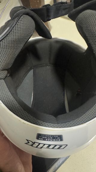 Pack Casco Moto Unik Blanco y Rosa 30€