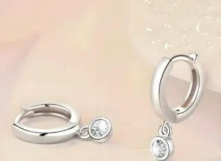 Pendientes Aro Plata Circonita