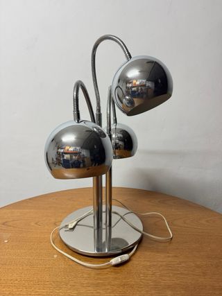 Lámpara Estiluz Años 70 Esfera Cromada