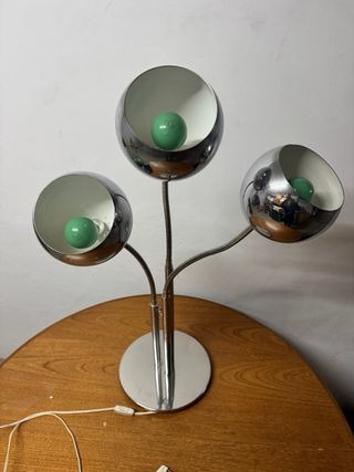 Lámpara Estiluz Años 70 Esfera Cromada