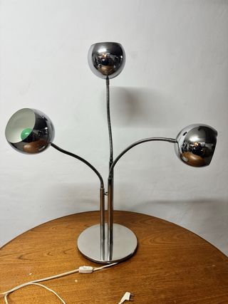 Lámpara Estiluz Años 70 Esfera Cromada