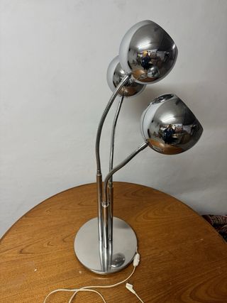 Lámpara Estiluz Años 70 Esfera Cromada